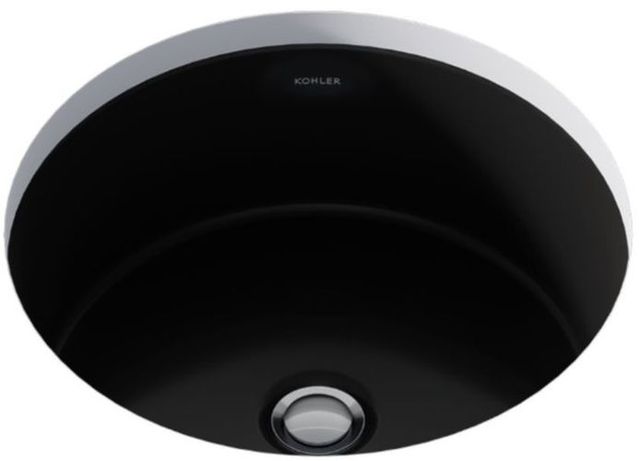 Kohler Verticyl® Black 15.75" Round Undermount Bathroom Sink-4