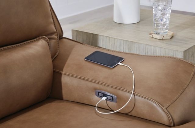Signature Design by Ashley® DeepWakes 3-Piece Caramel Left-Arm Facing Power Reclining Sectional and Chaise-2