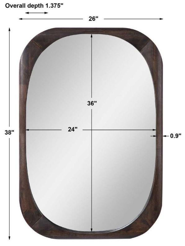 Uttermost® Sheldon Dark Walnut Mirror-2