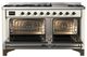Ilve® Majestic III 60" Antique White Pro Style Dual Fuel Natural Gas Range with Triple Glass Door and Burnished Trim-1