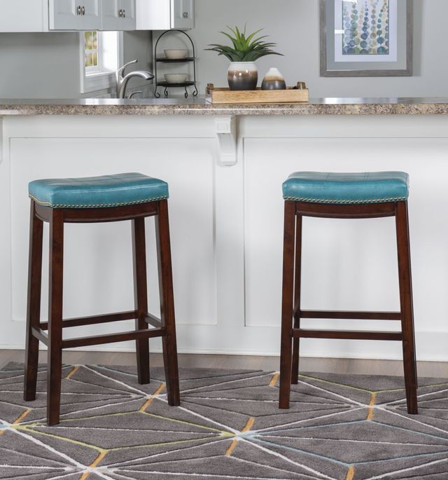 Linon Claridge Blue Bar Stool-2