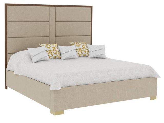 Country View Woodworking Customizable Verrado 6B King Panel Bed with Metal Feet on Footboard-0