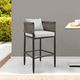 Armen Living Alegria 2-Piece Black/Gray Aluminum/Rope Outdoor Counter Stool Set-1