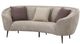 Coaster® Ellorie Beige Upholstered Channel Back Curved Sofa-1
