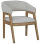 Parker House® Escape Glazed Natural Oak/Mirage Mist Barrel Back Dining Arm Chair-0
