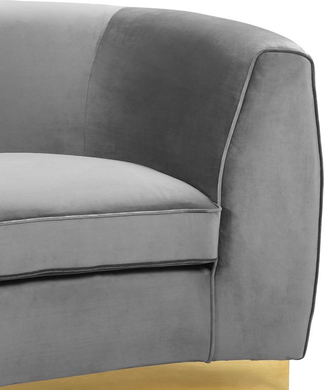 Meridian Furniture Julian Grey/Gold Velvet Chair-3