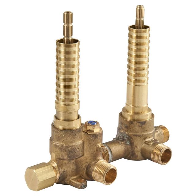 DXV 2-Handle Thermostatic Rough Valve with 2-Way Diverter Non-Shared Functions-0