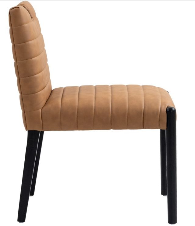 Meridian Furniture Aimee Cognac Leather Dining Side Chair-3