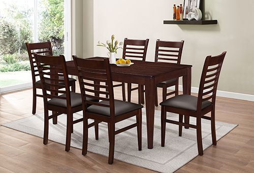 Milton Green Stars 7-Piece Brown Dining Room Set-0