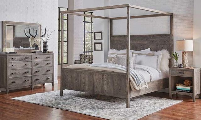 Urban Collections by Yutzy Woodworking Sonoma Retreat White Oak King Canopy Bed-1