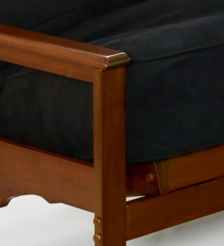Night & Day Furniture™ Albany Black Walnut Queen Moon Glider Futon-1