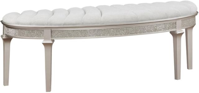 Coaster® Evangeline Ivory/Silver Oak Bench-0