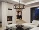 Cal® Lighting & Accessories Renton Oak Hexagon Metal/Rubber Wood Chandelier-1
