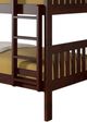 Donco Kids Austin Dark Cappuccino Youth Twin/Twin Mission Bunkbed-2
