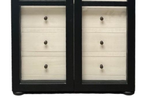 Million Dollar Rustic Aderes Midnight/White Bookcase-1