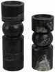 Sagebrook Home Himalayan 2-Piece Black Candle Holder Set-0