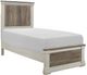 Mazin Furniture Arcadia White/Weathered Gray Twin Bed-1