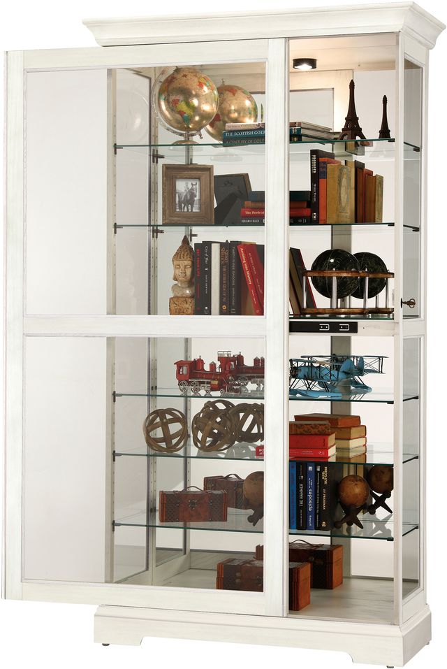 Howard Miller® Tyler IV Aged Linen Curio Cabinet-1