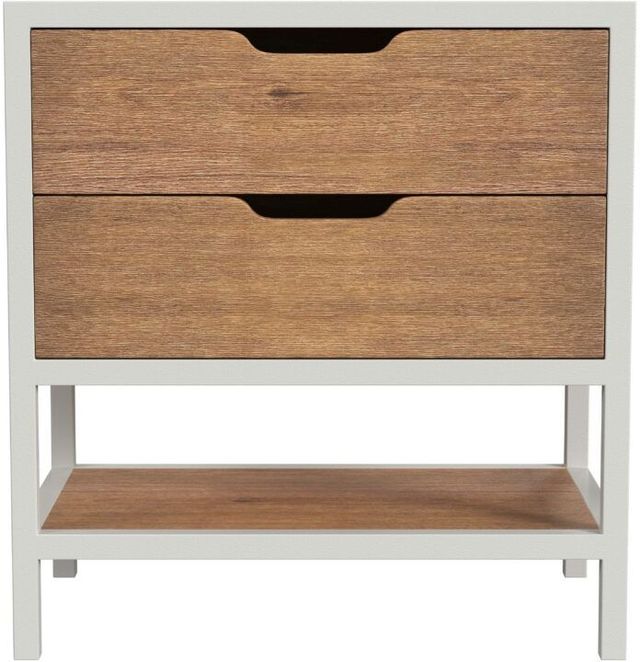 Intercon Midtown Youth White/Monarca Youth Nightstand-1