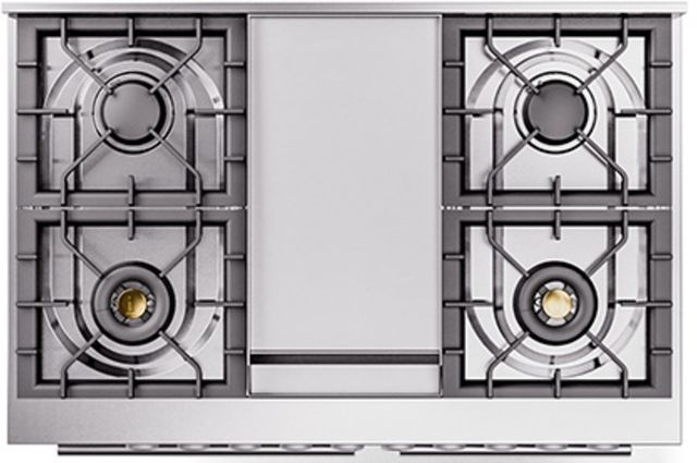 Ilve® Professional Plus II 40" Stainless Steel Pro Style Dual Fuel Range-2