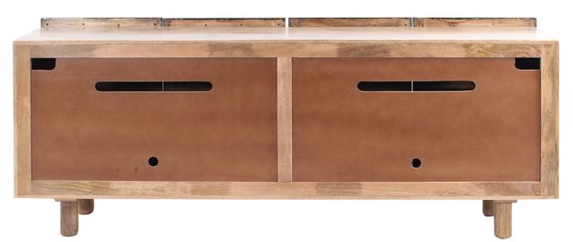 Home Trends & Design Jaipur Wave Matte Black/Natural Sideboard-3