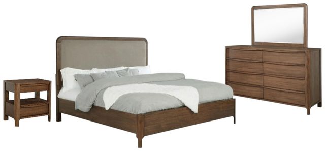 Coaster® Maderia 4-Piece Walnut Eastern King Bedroom Set-0