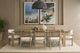 Universal Explore Home™ Oasis Coastal Living Home Glass Top Rectangular Dining Table with Antique Nickel Base-1