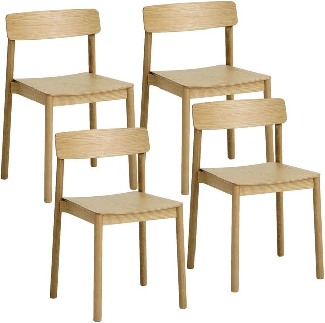 Worldwide Homefurnishings Inc. Felix 4-Piece Natural Dining Side Chair Set-0