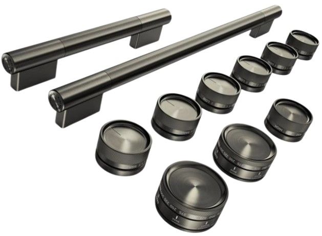 KitchenAid® 48" Black Ore Commercial-Style Induction Range Handle and Knob Kit-0