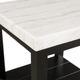 Elements International Marcello Black End Table with White Marble Top-5