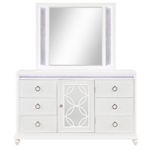 Holland House Glamour White Door Dresser