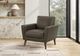 Monarch Specialties Inc. Brown 34" Faux Leather Accent Chair with Walnut Wood Legs-1