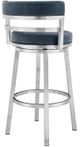 Armen Living Madrid Blue 26" Counter Stool-2