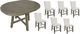 Jofran Inc. Telluride 7-Piece Beige/Driftwood Counter Table Dining Set-0