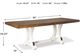 Signature Design by Ashley® Valebeck Brown Dining with White Trestle Legs-4