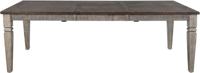 Sunny Designs™ Homestead Hills Tobacco Leaf Extension Dining Table with Alpine Gray Base-2