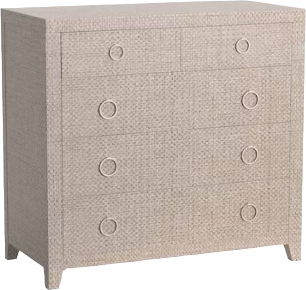 Bassett® Furniture Ventura Sand Gray Raffia Chest | Fischer