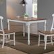 Winners Only® Pacifica Rustic Brown Top Dining Table with White Base-2