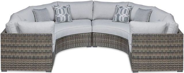 Signature Design by Ashley® Harbor Court 4-Piece Gray Outdoor Sectional-0