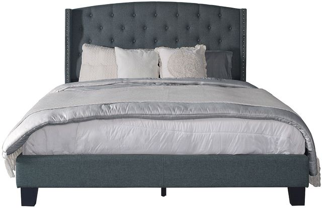 Fashion Bed Group Julia Grey Queen Upholstered Bed-2