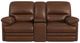 Flexsteel® David Pecan Power Reclining Loveseat with Console, Power Headrests and Lumbar-1