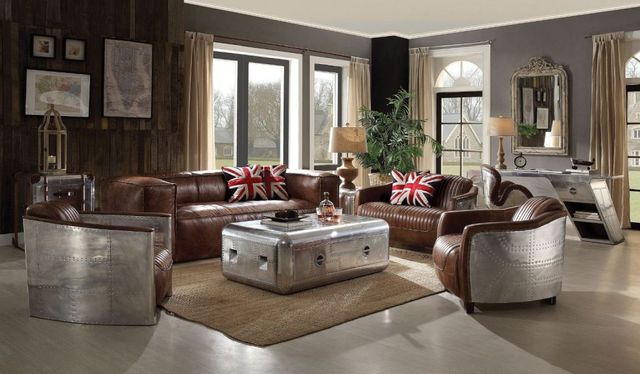 ACME Furniture Brancaster Retro Brown Sofa-1