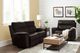 La-Z-Boy® Roman Chocolate Leather 2-Seat Manual Reclining Sofa-1