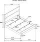 Coaster® Bennett Cream/Light Oak Eastern King Upholstered Panel Bed-2