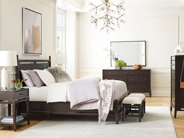 aspenhome® Sutton French Roast Queen Panel Bed-1