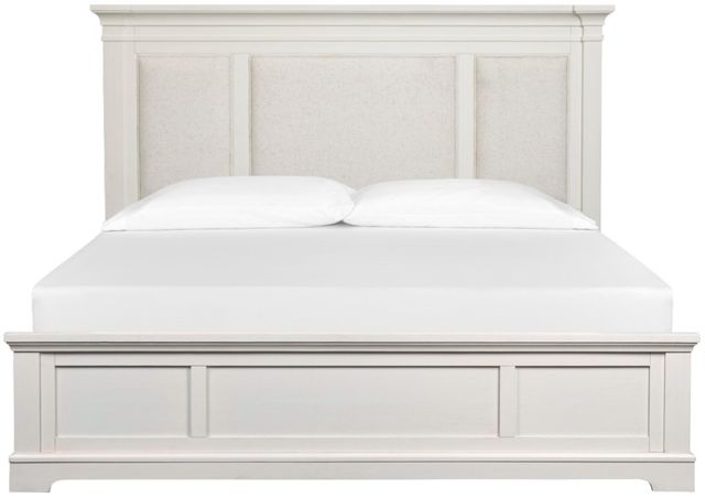 Magnussen Home® Kingston Whisper White Queen Panel Bed with Upholstered Headboard-2