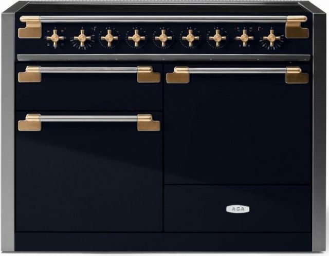 AGA™ Elise Series 48" Gloss Black Pro Style Induction Range