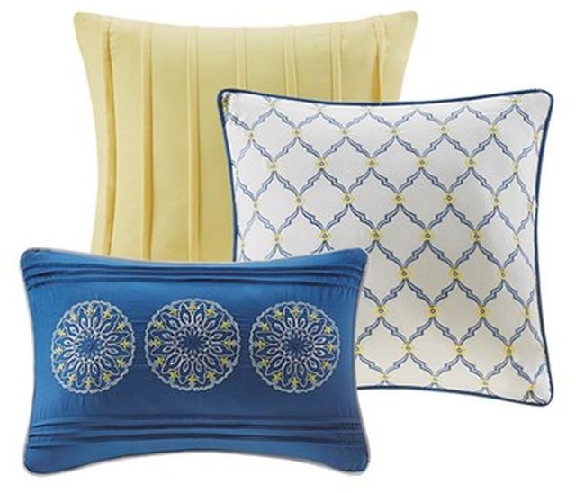 Olliix by Madison Park Tangiers 6 Piece Blue King/California King Reversible Coverlet Set-1