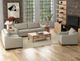 International Furniture Direct Natural Parota Beige Sofa-1