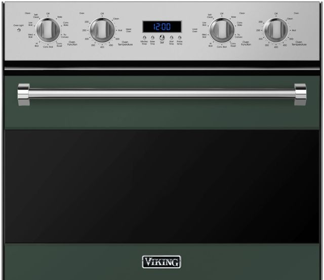 Viking® 3 Series 30" Blackforest Green Double Electric Wall Oven-2